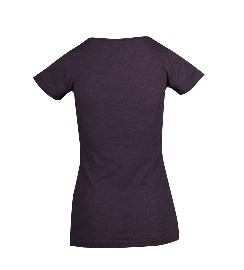 Women's Raw Cotton Wave T-shirt - Charcoal - Back