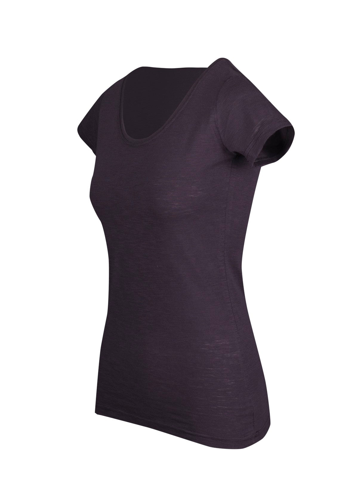 Women's Raw Cotton Wave T-shirt - Charcoal - Side