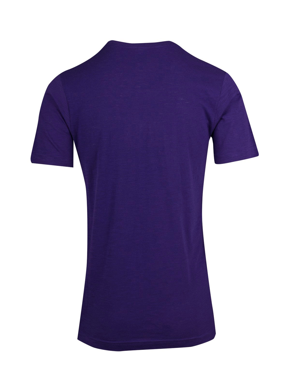 Men's  / Unisex Raw Cotton Wave  V Neck T-shirt - New Grape - Back