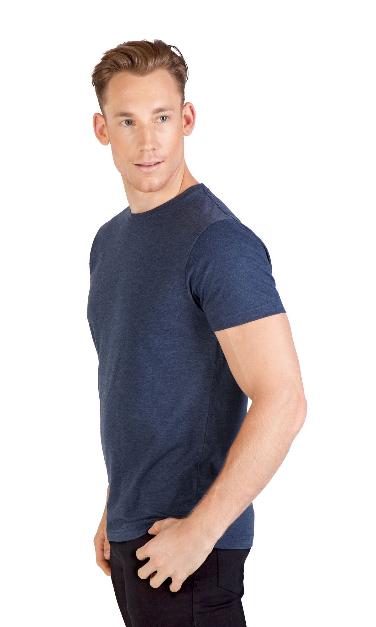 Men's / Unisex Marl Crew Neck T-shirt - view