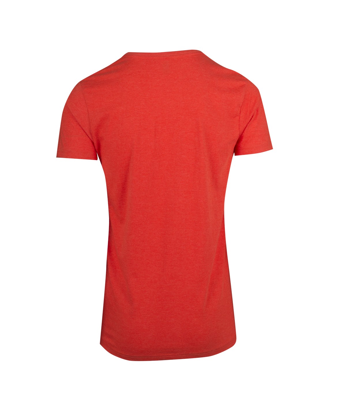 Men's / Unisex Marl Crew Neck T-shirt - Coral Red Marl - Back