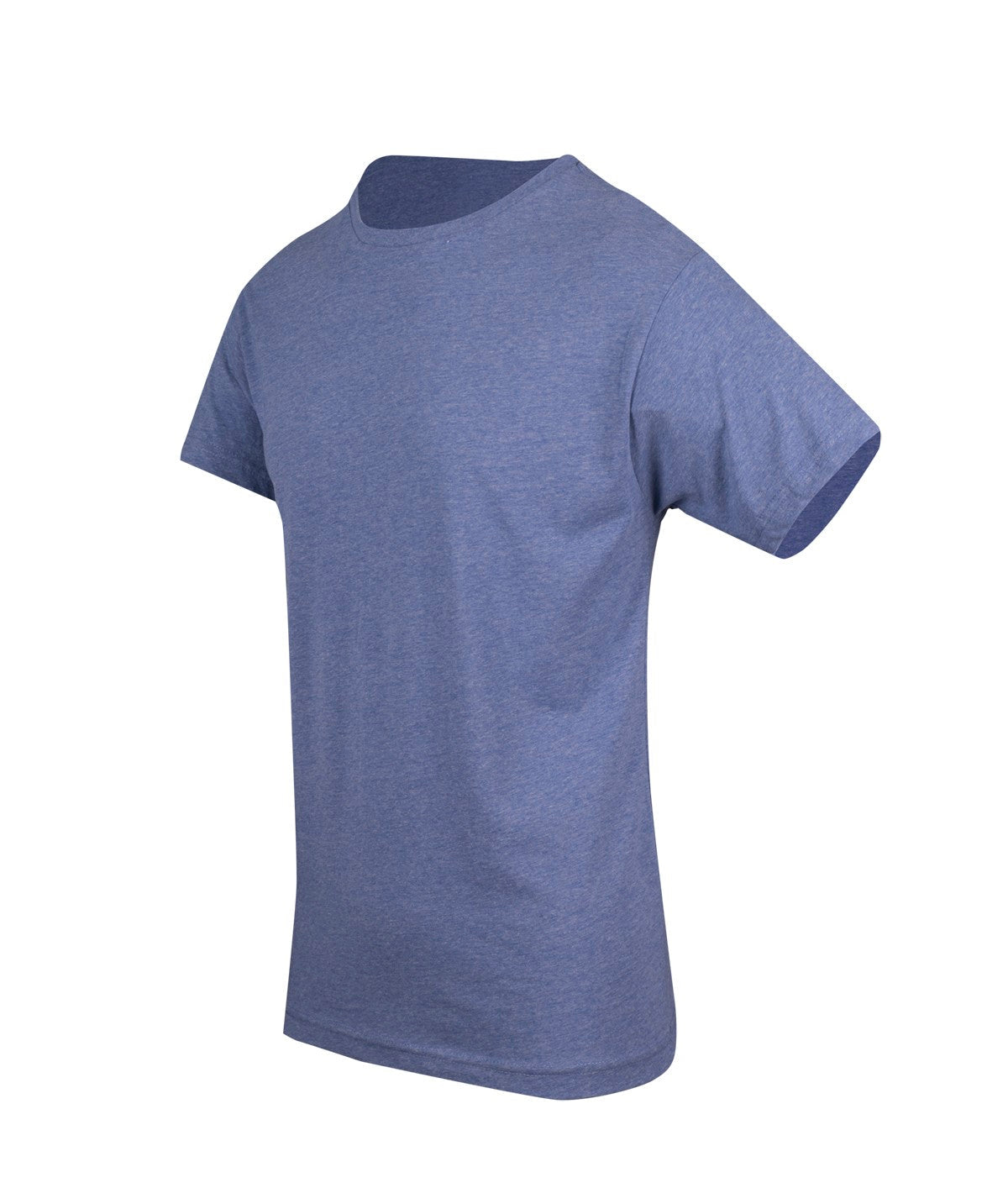 Men's / Unisex Marl Crew Neck T-shirt - Sky Marl - Side