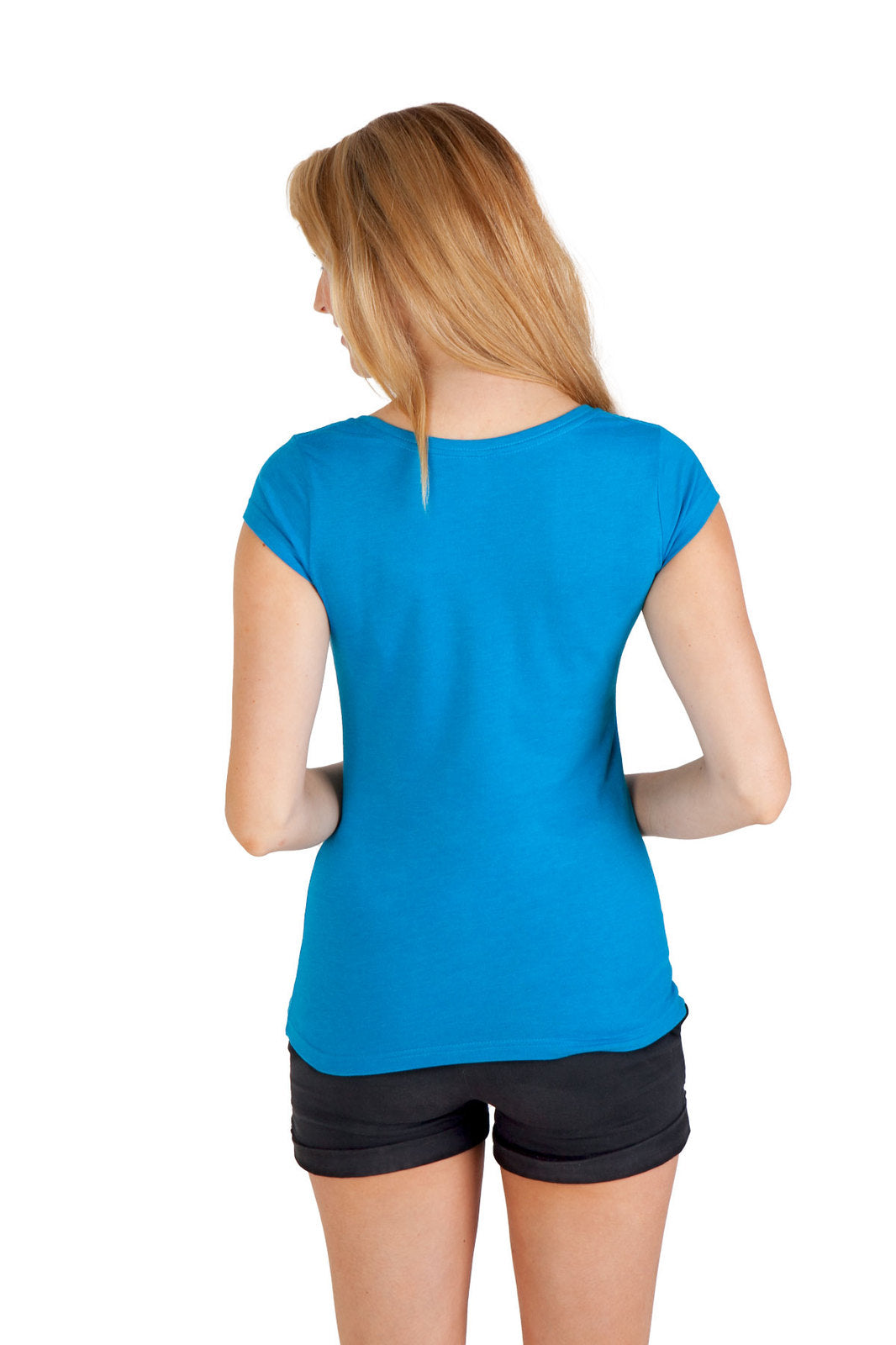 Womens Marl Scoop Neck T-shirt - view