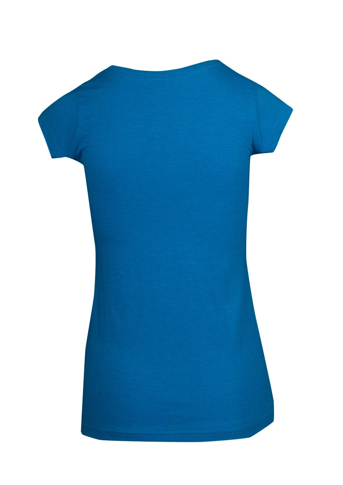 Womens Marl Scoop Neck T-shirt - Azure Marl - Back
