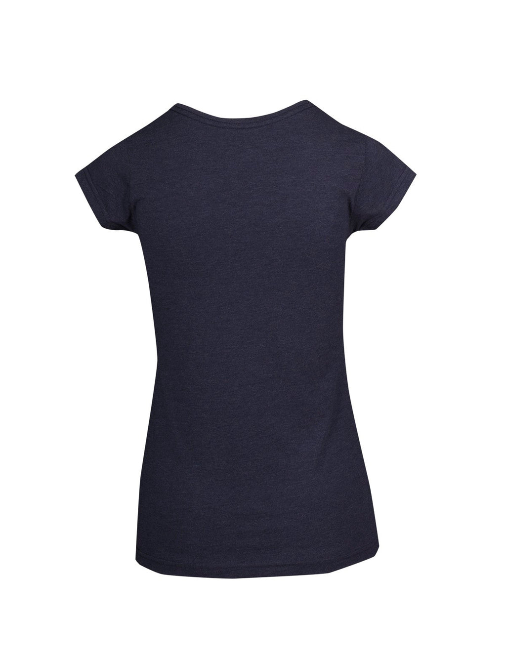 Womens Marl Scoop Neck T-shirt - Navy Marl - Back