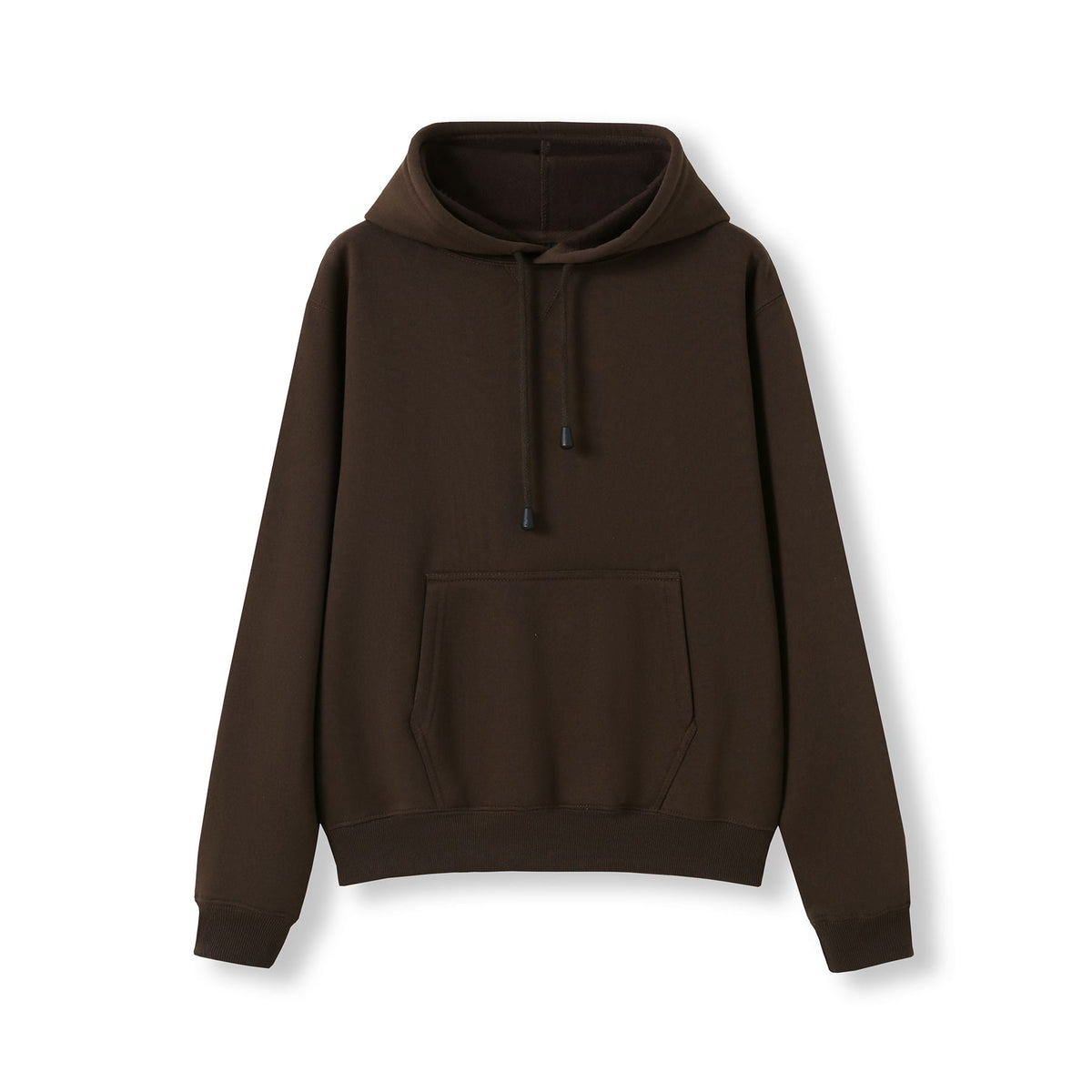 Womens/Juniors Kangaroo Pocket Hoodies - Brown - Front