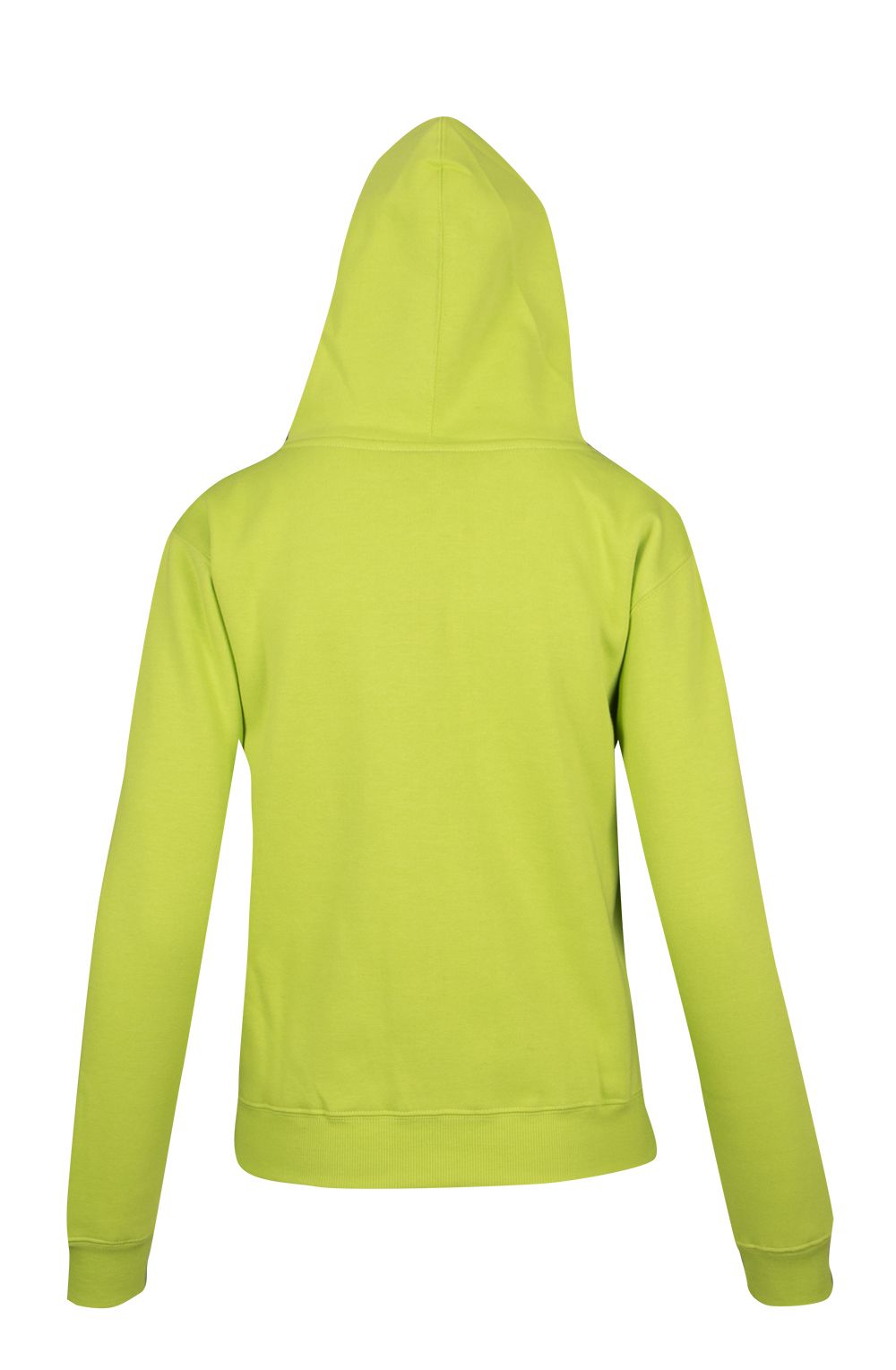Womens/Juniors Kangaroo Pocket Hoodies - Lime - Back