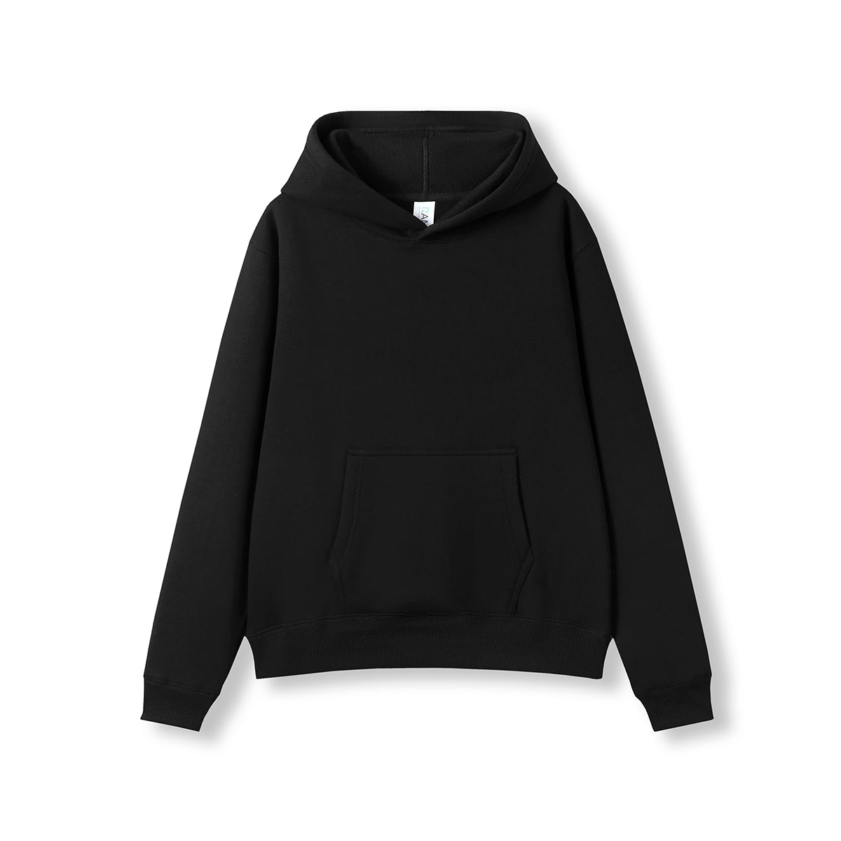 Womens/Juniors Kangaroo Pocket Hoodies Max (Print Area) - Black - Front