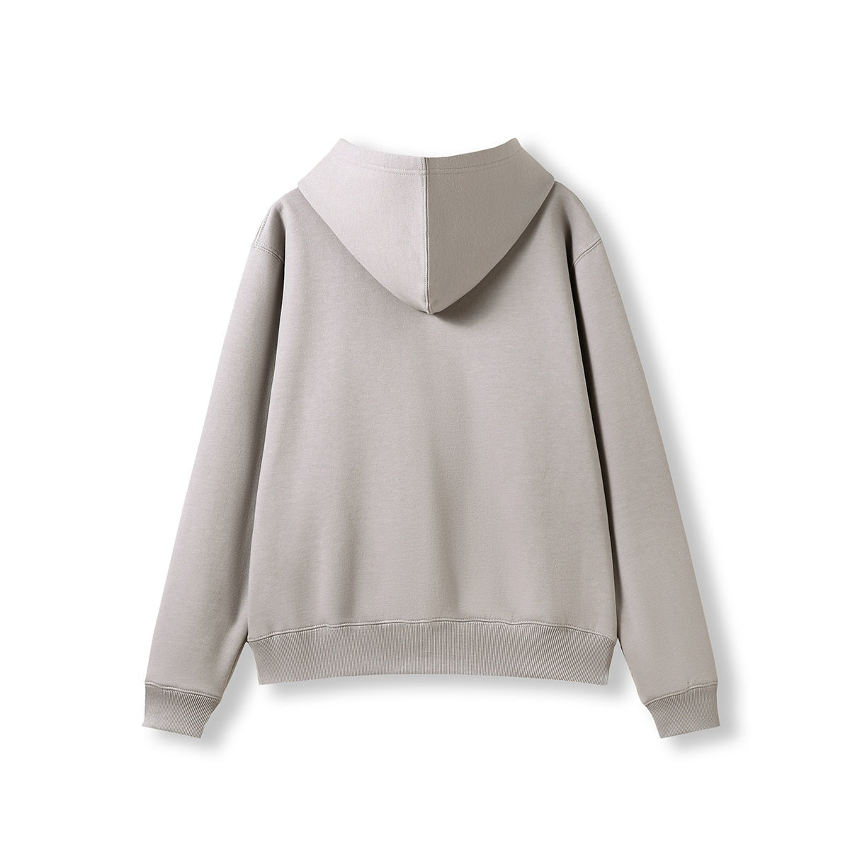 Womens/Juniors Kangaroo Pocket Hoodies Max (Print Area) - Stone Grey - Back