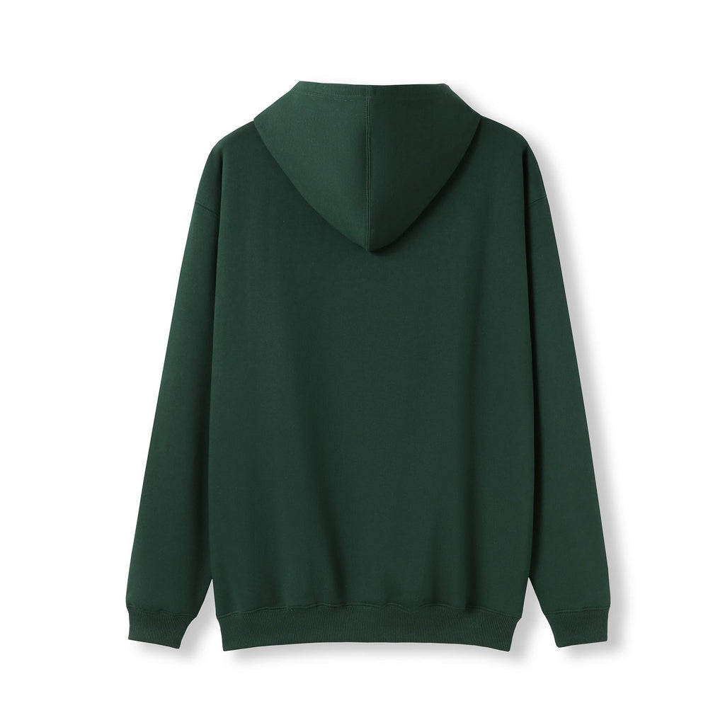 Mens Kangaroo Pocket Hoodies - Bottle Green - Back