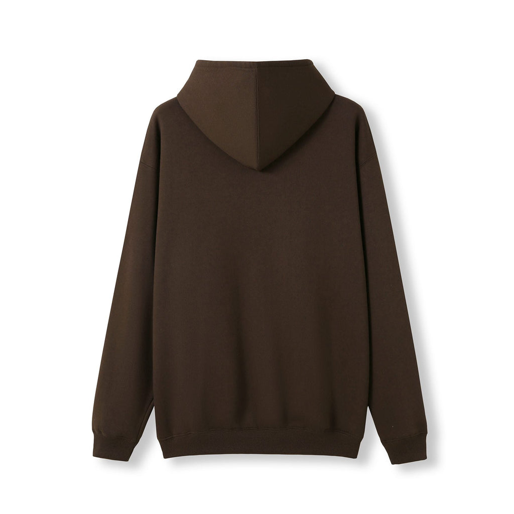 Mens Kangaroo Pocket Hoodies - Brown - Back