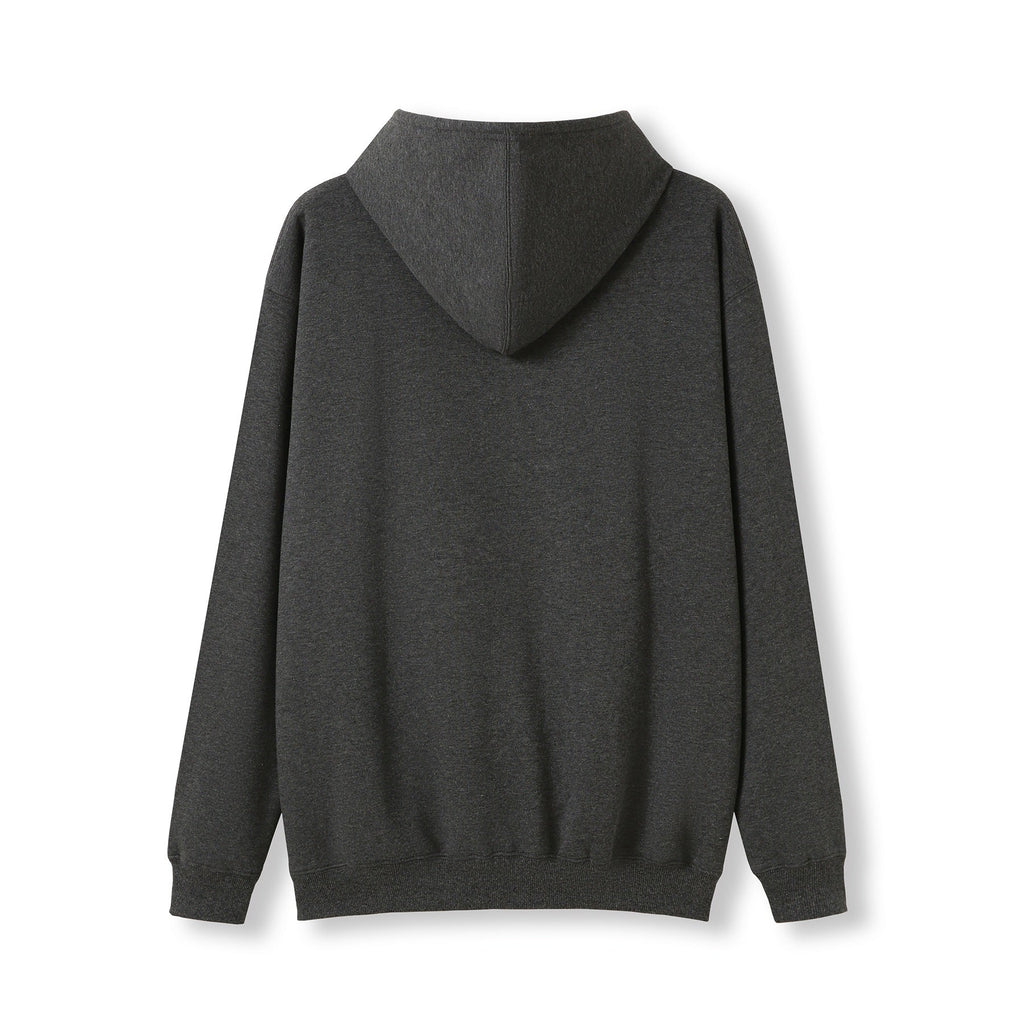 Mens Kangaroo Pocket Hoodies - Dark Marl - Back