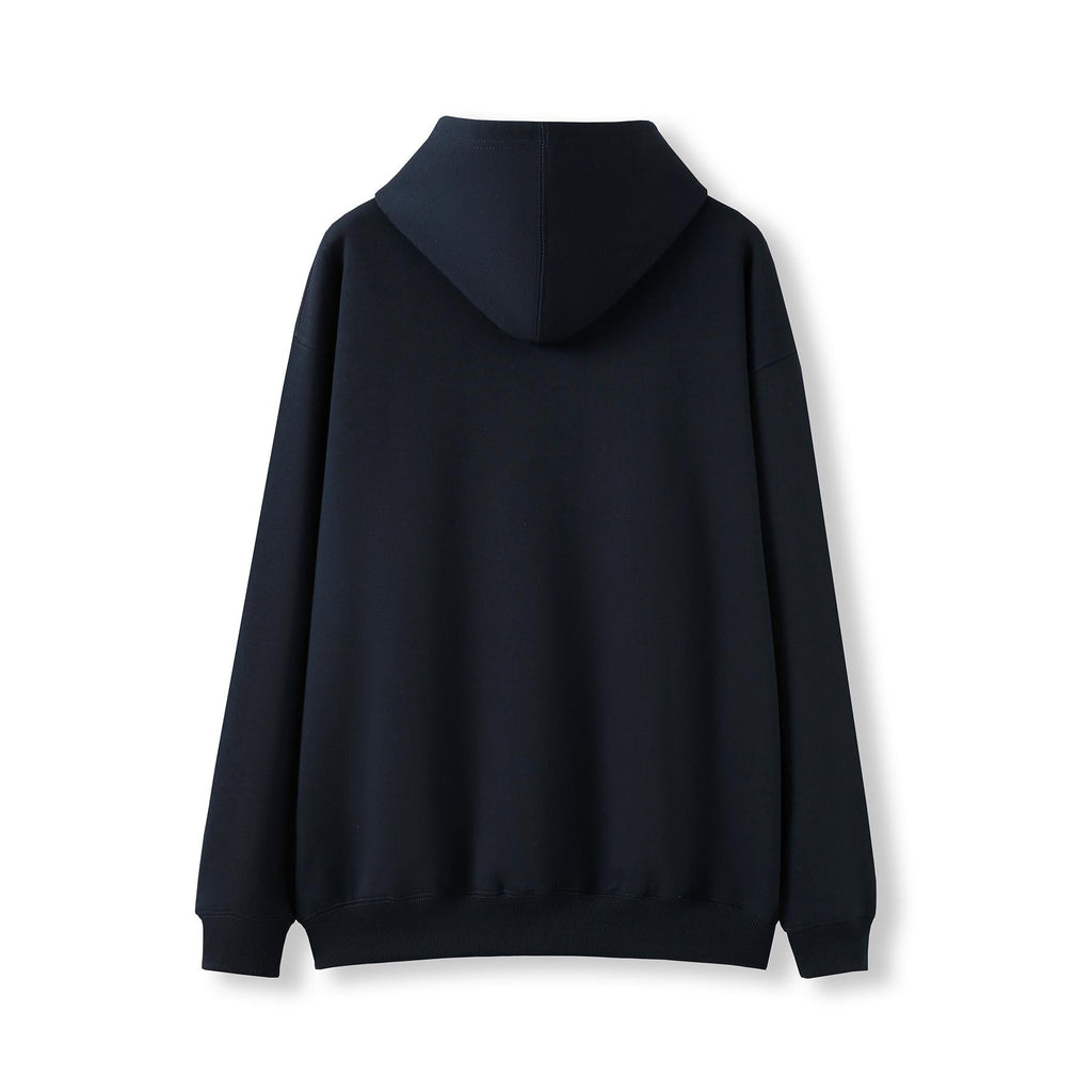 Mens Kangaroo Pocket Hoodies - Navy Blue - Back