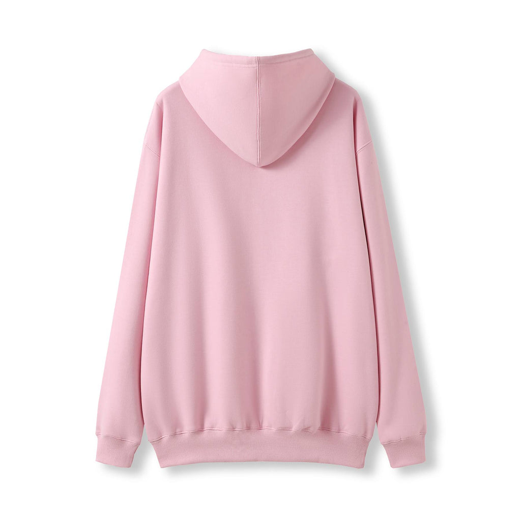 Mens Kangaroo Pocket Hoodies - Pink - Back