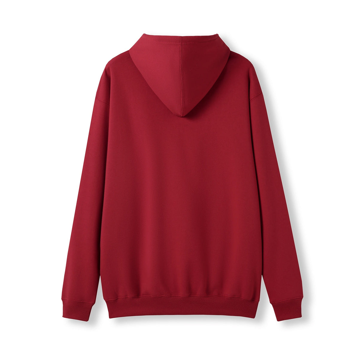 Mens Kangaroo Pocket Hoodies - Red - Back