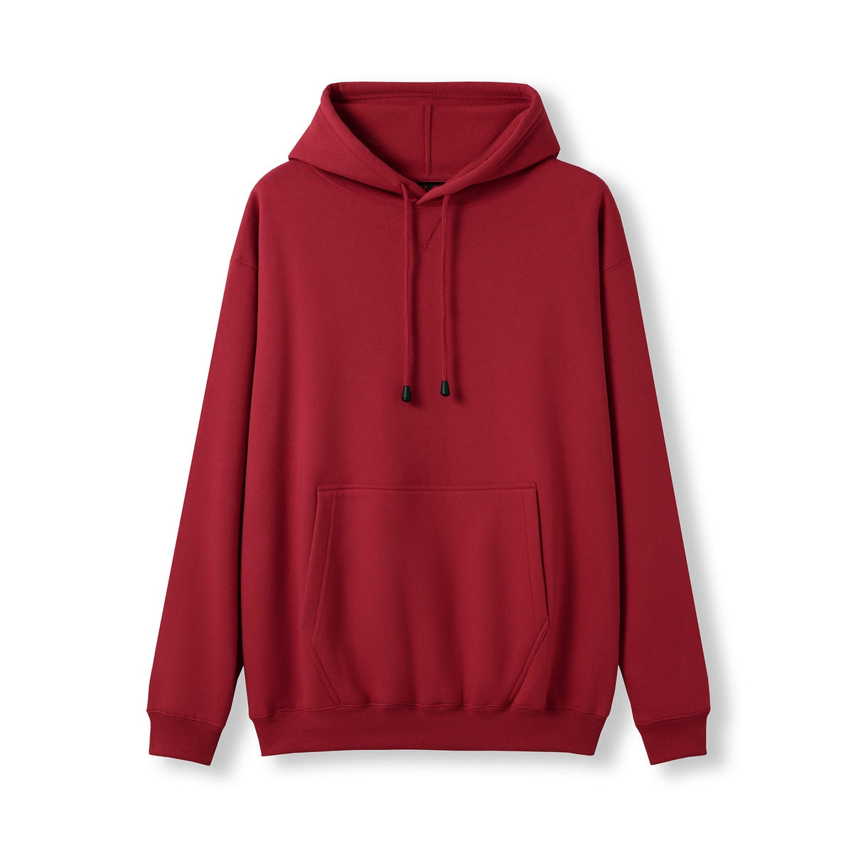 Mens Kangaroo Pocket Hoodies - Red - Front