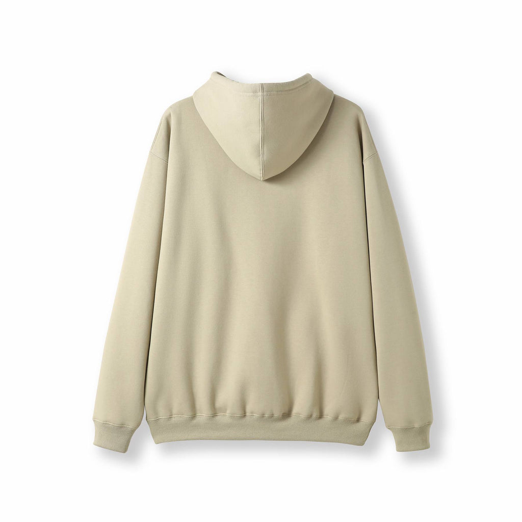 Mens Kangaroo Pocket Hoodies - Sand - Back