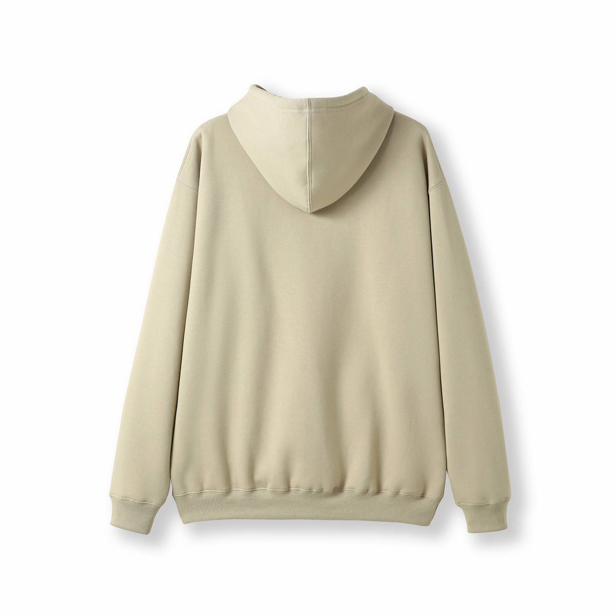 Mens Kangaroo Pocket Hoodies - Sand - Back
