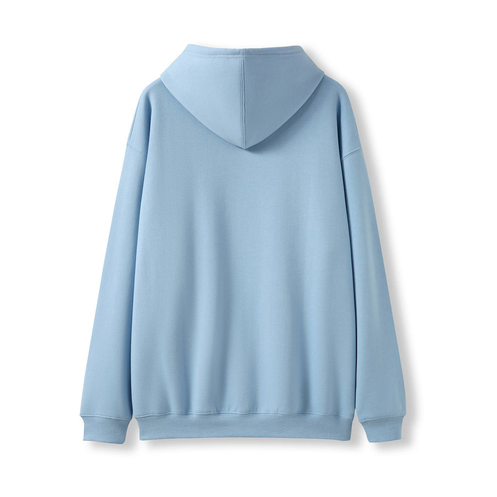 Mens Kangaroo Pocket Hoodies - Sky Blue - Back