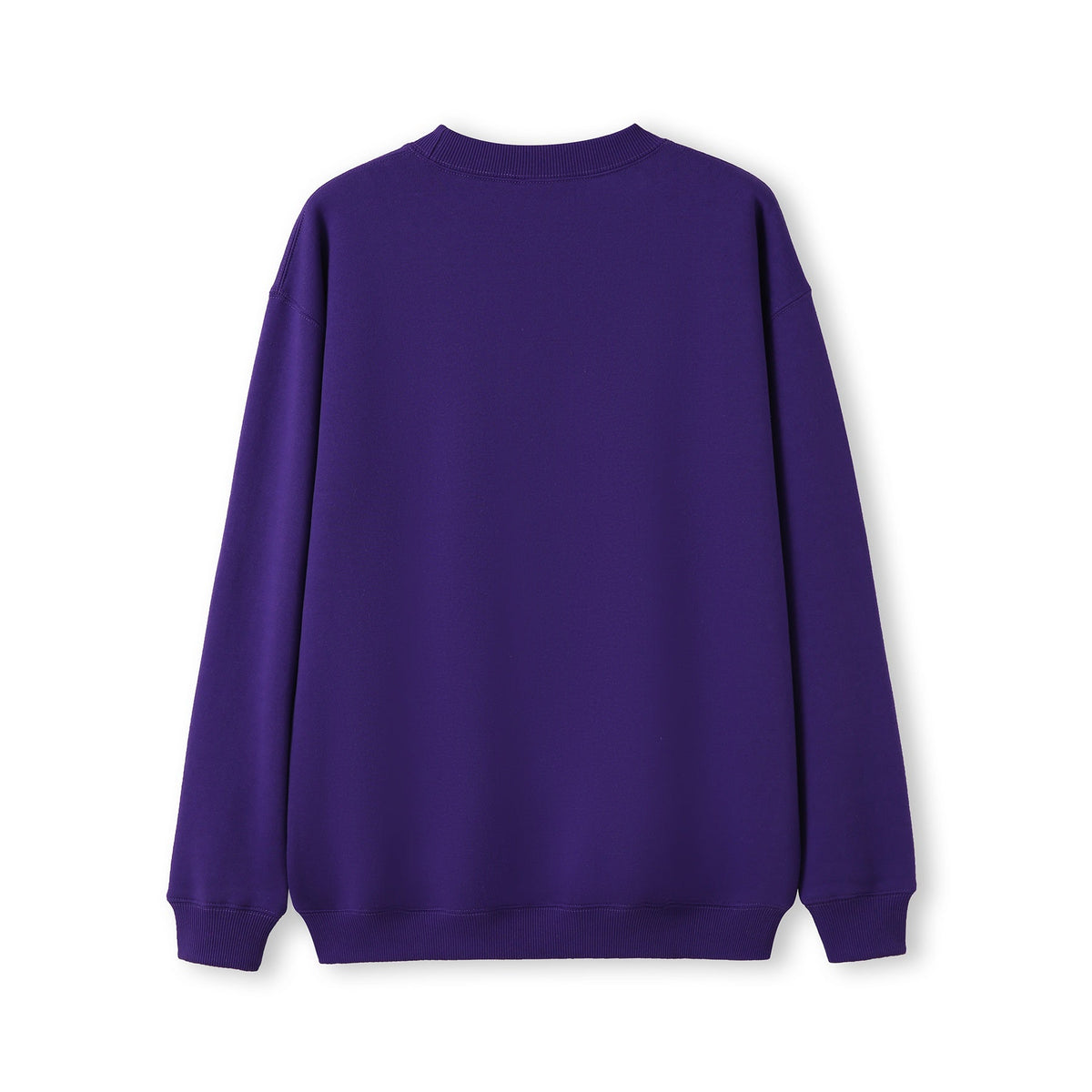 Adult Poly cotton fleece sloppy joe - Grape - Back
