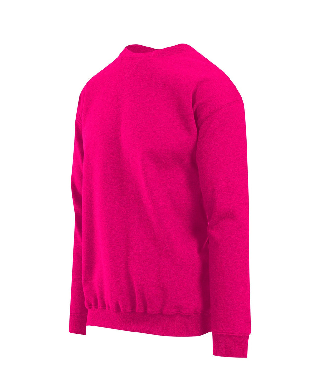 Adult Poly cotton fleece sloppy joe - Hot Pink - Side