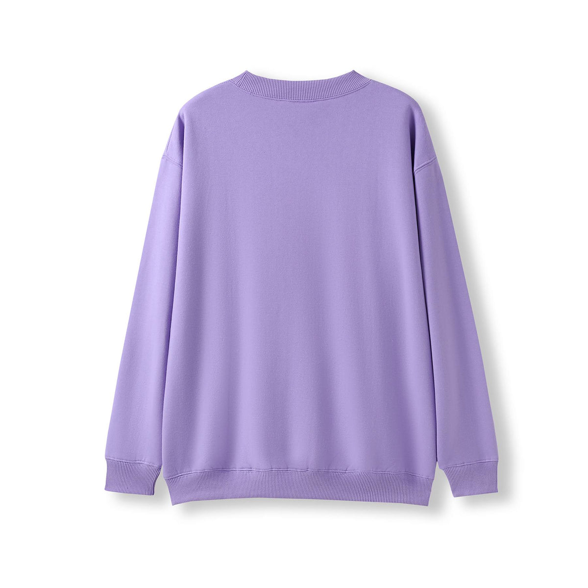 Adult Poly cotton fleece sloppy joe - Lavender - Back