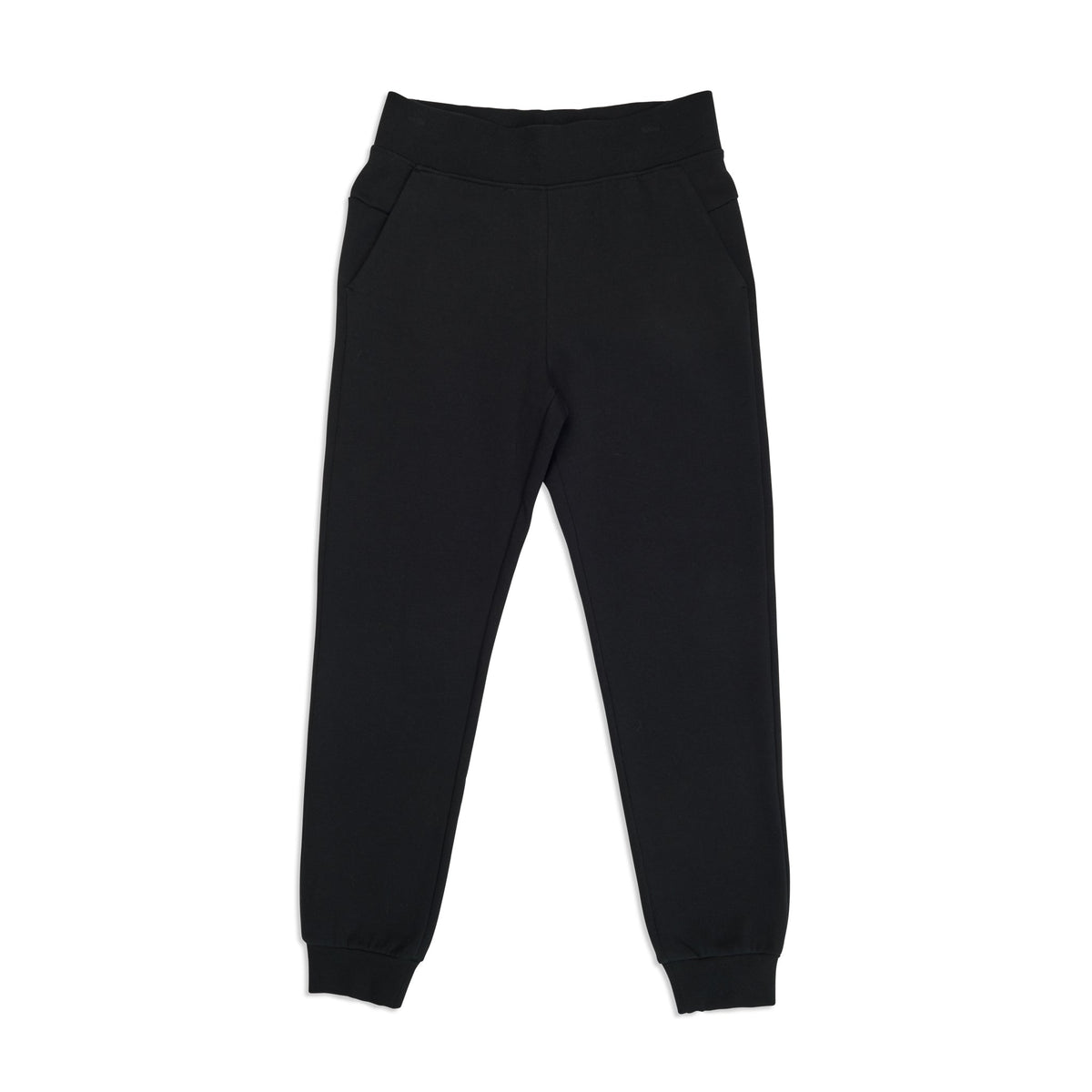 Womens' 3 Layer Cotton Sandwich Pants - Black - Front