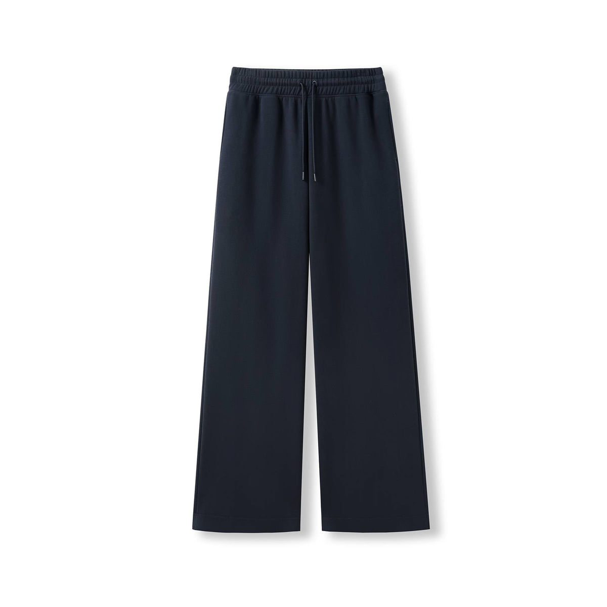 Unisex Wide leg fleece pants - Navy Faded - Front