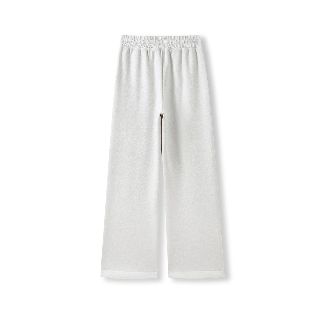 Unisex Wide leg fleece pants - Snow Marl - Back