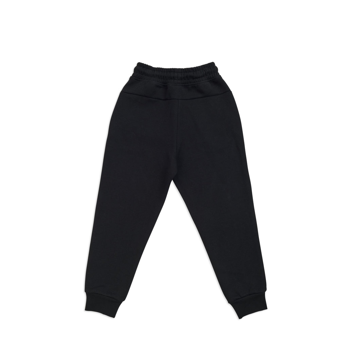 Kids's three layer Cotton Sandwich Pants - Black - Back