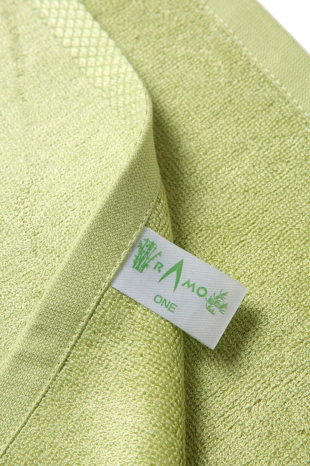 Bamboo Golf Towel with plastic hook - Lime - View