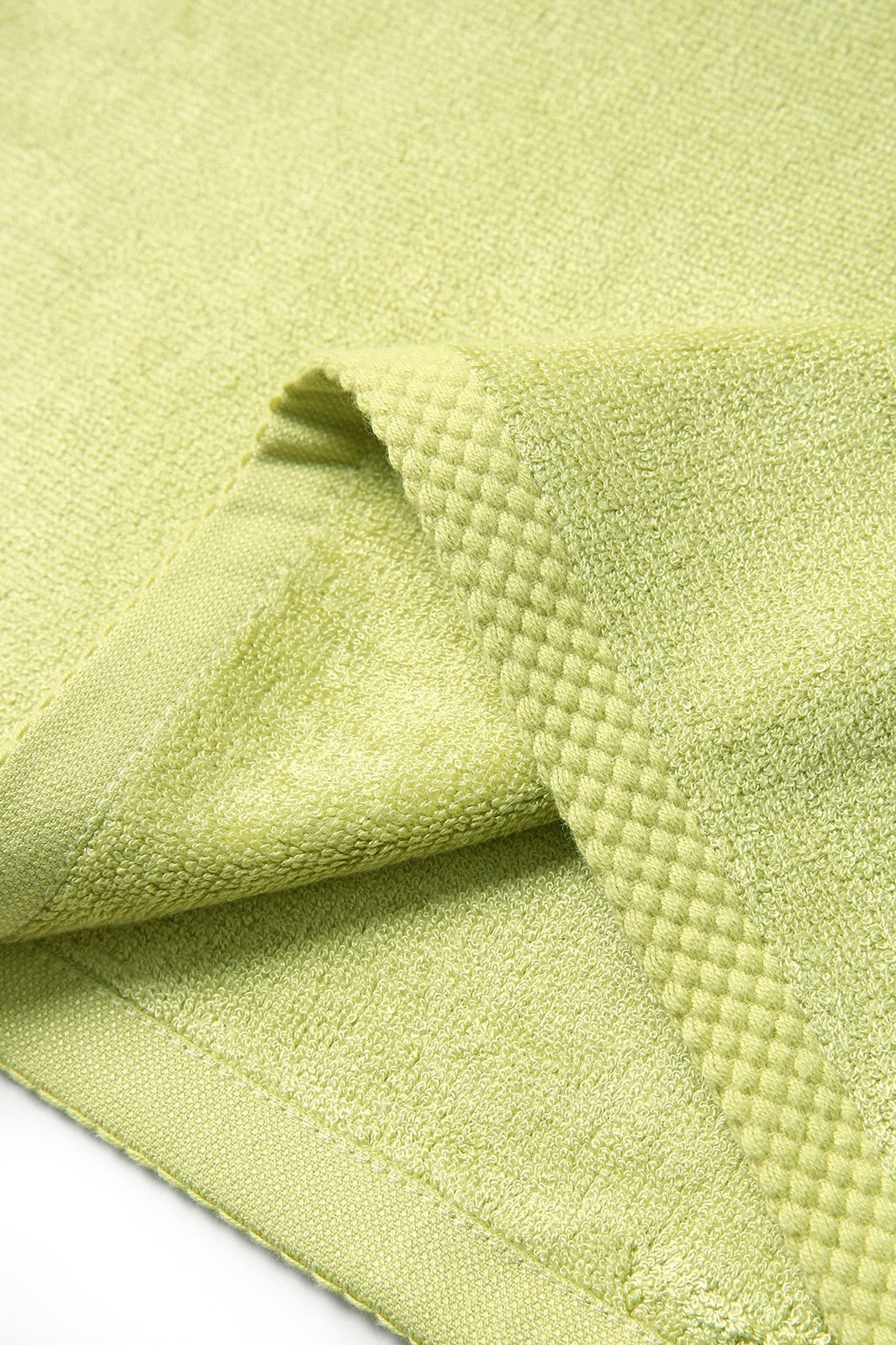 Bamboo Golf Towel with plastic hook - Lime - View