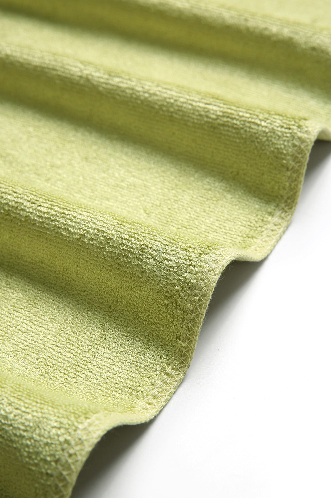 Bamboo Golf Towel with plastic hook - Lime - View