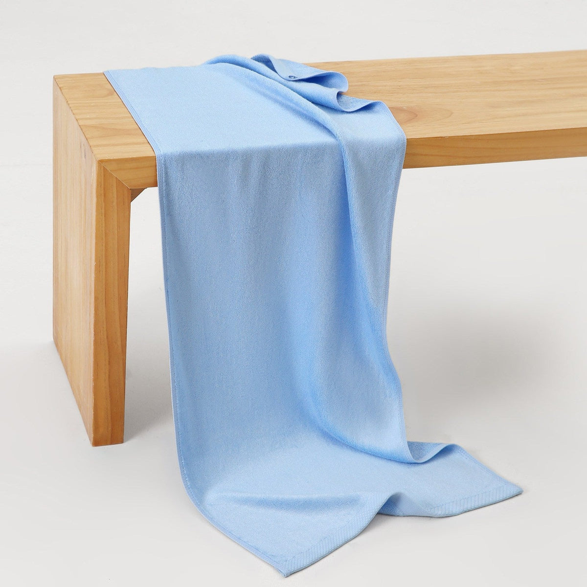 Bamboo Fitness Towel - Sky Blue - Back