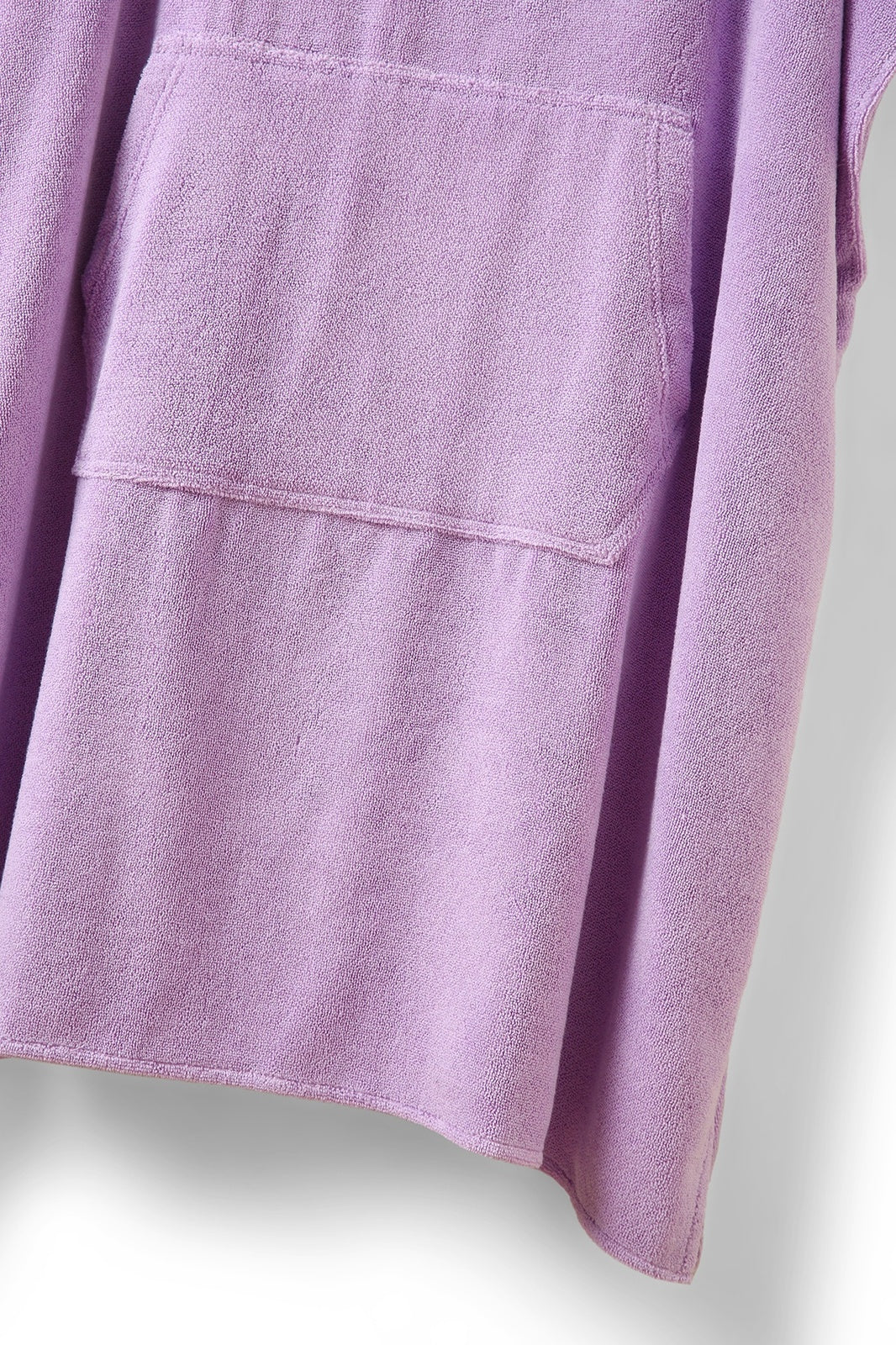 Adult's 380gsm 100% cotton hooded towel with kangaroo pocket - Lavender - View