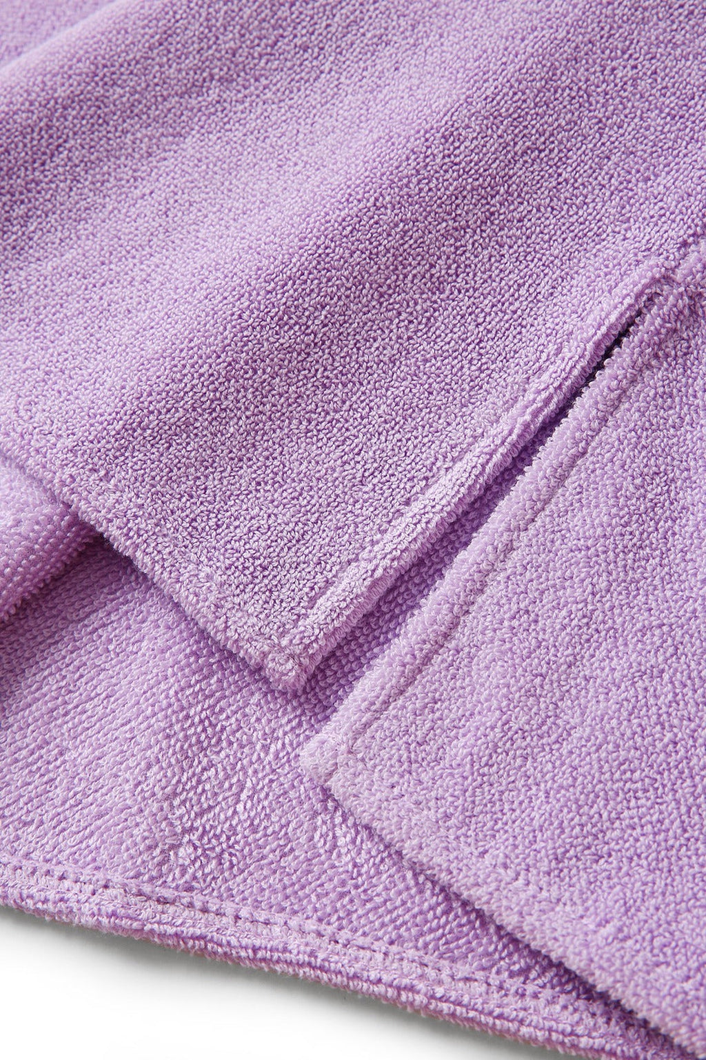 Adult's 380gsm 100% cotton hooded towel with kangaroo pocket - Lavender - View