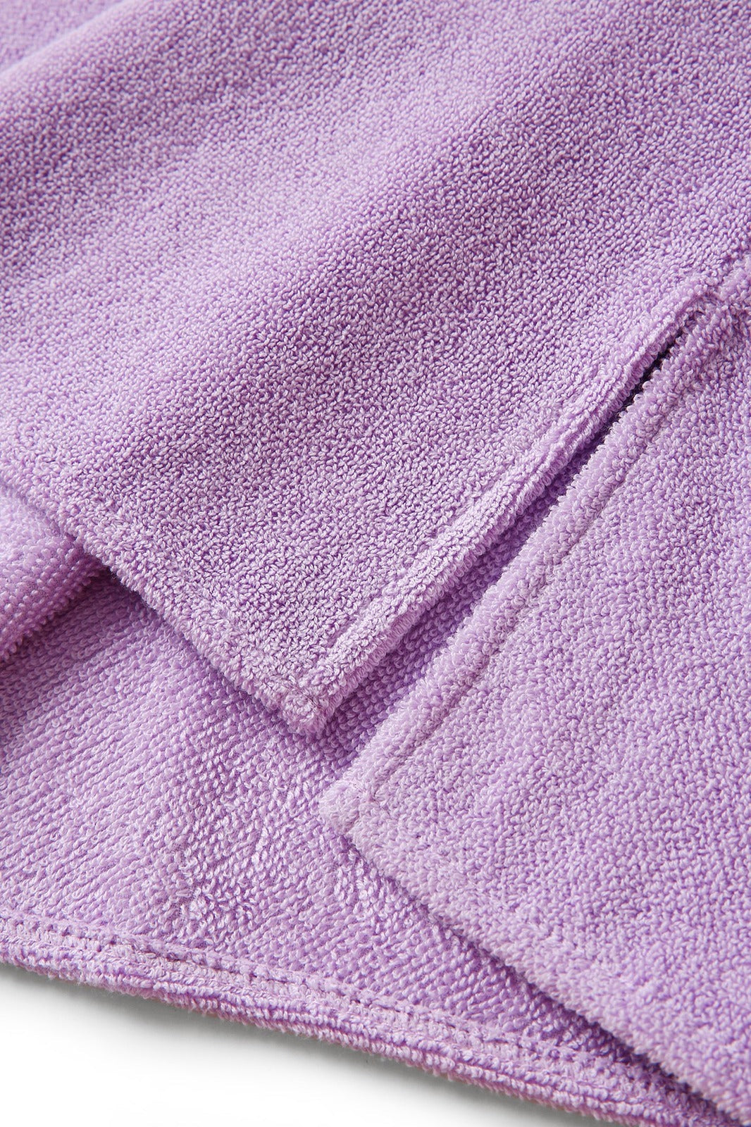 Adult's 380gsm 100% cotton hooded towel with kangaroo pocket - Lavender - View