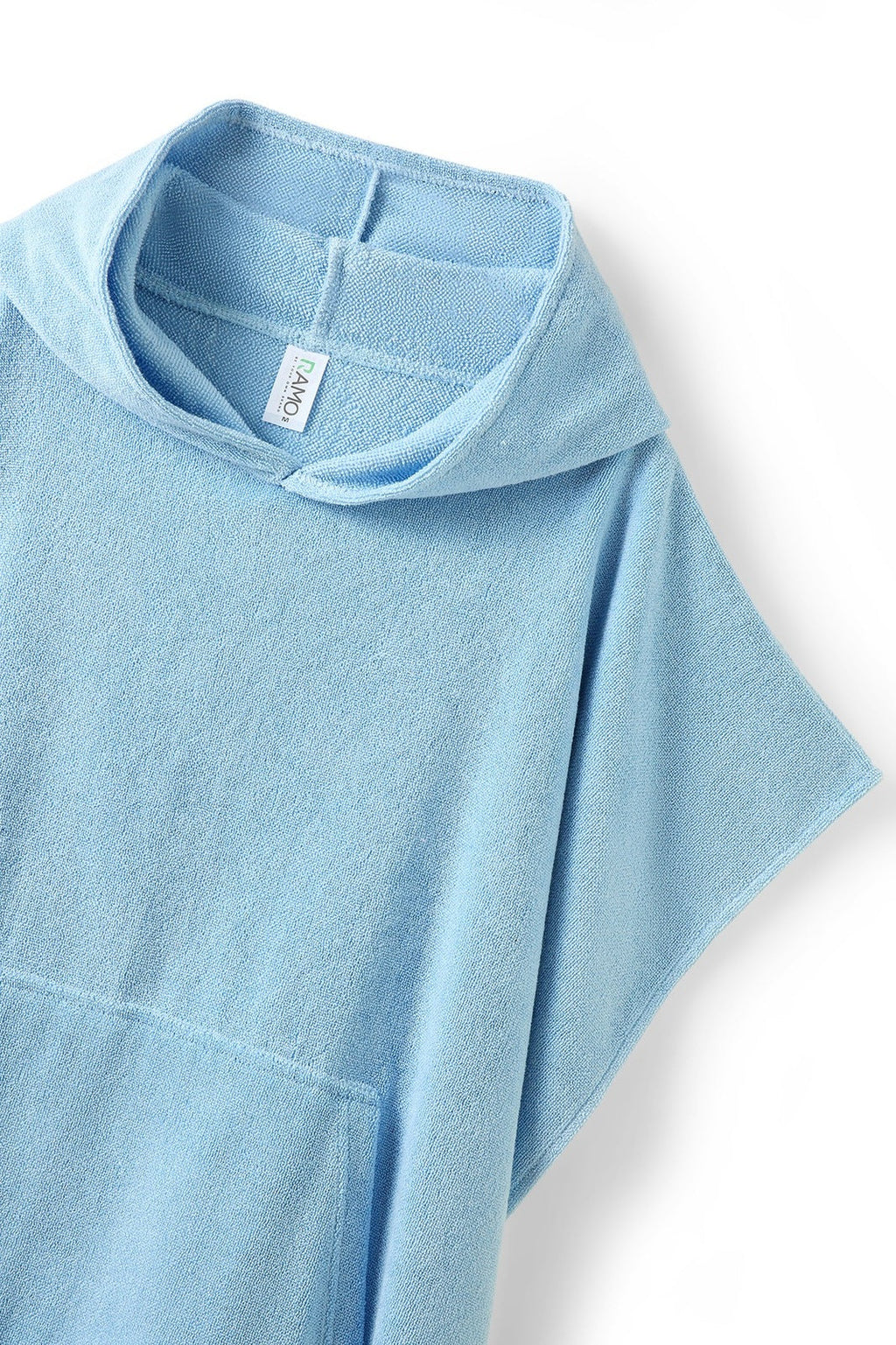 Adult's 380gsm 100% cotton hooded towel with kangaroo pocket - Sky Blue - View