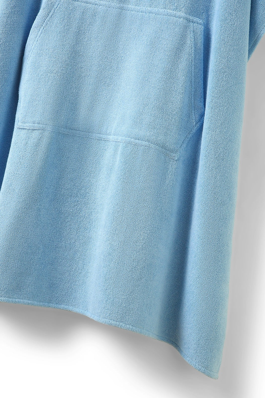 Adult's 380gsm 100% cotton hooded towel with kangaroo pocket - Sky Blue - View