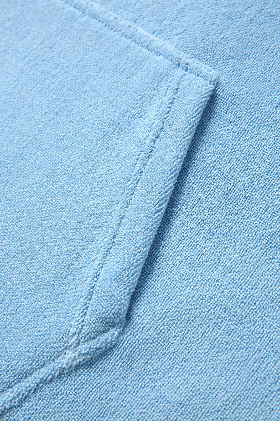 Adult's 380gsm 100% cotton hooded towel with kangaroo pocket - Sky Blue - View