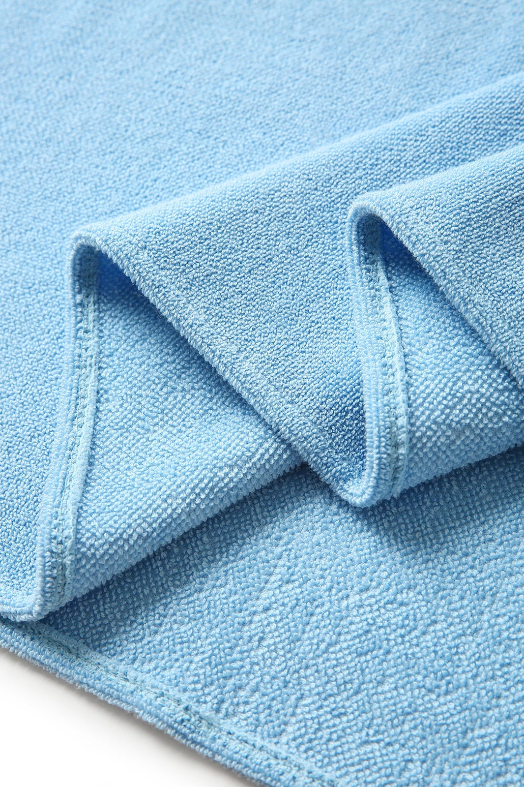 Adult's 380gsm 100% cotton hooded towel with kangaroo pocket - Sky Blue - View
