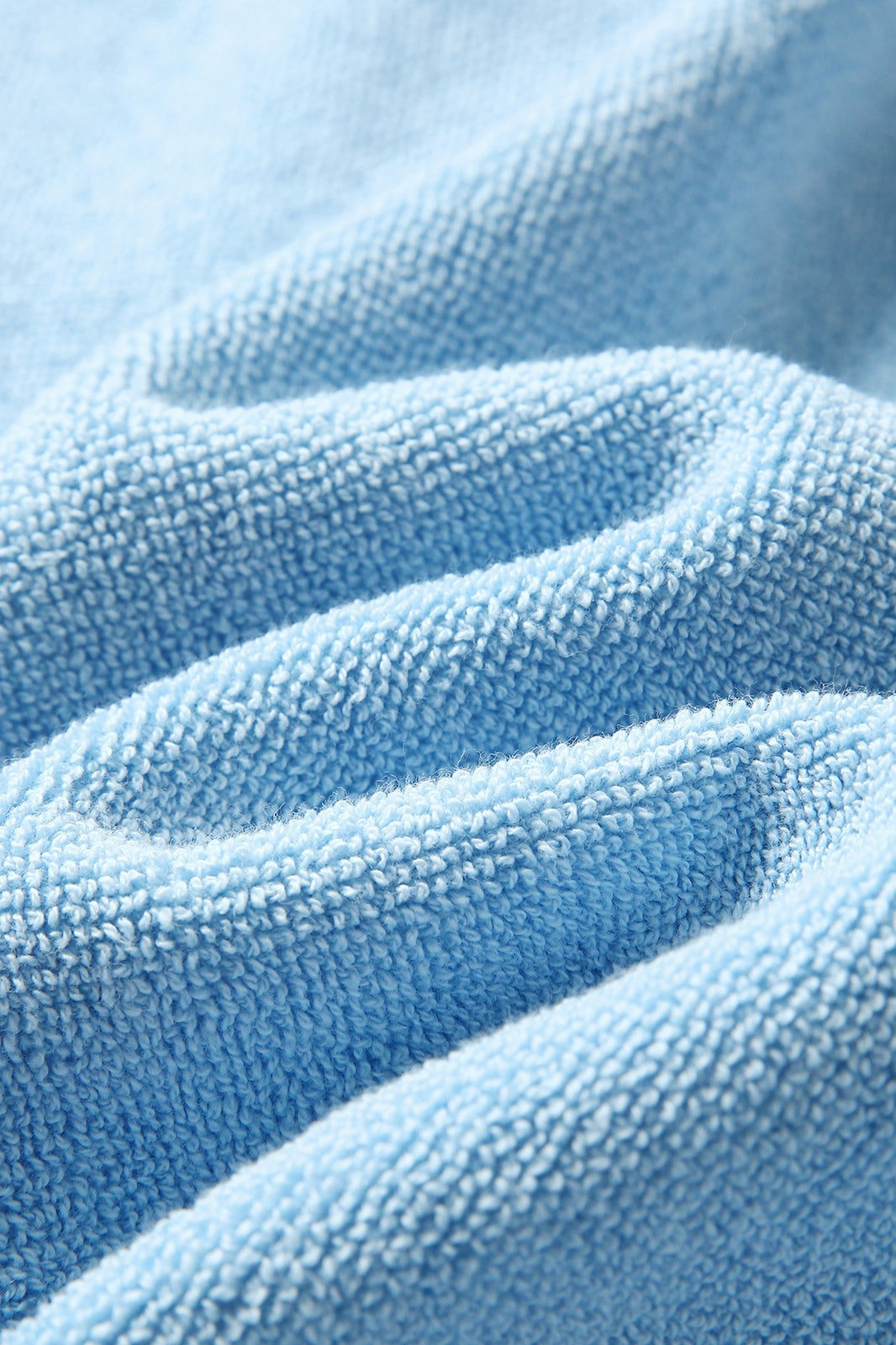 Adult's 380gsm 100% cotton hooded towel with kangaroo pocket - Sky Blue - View