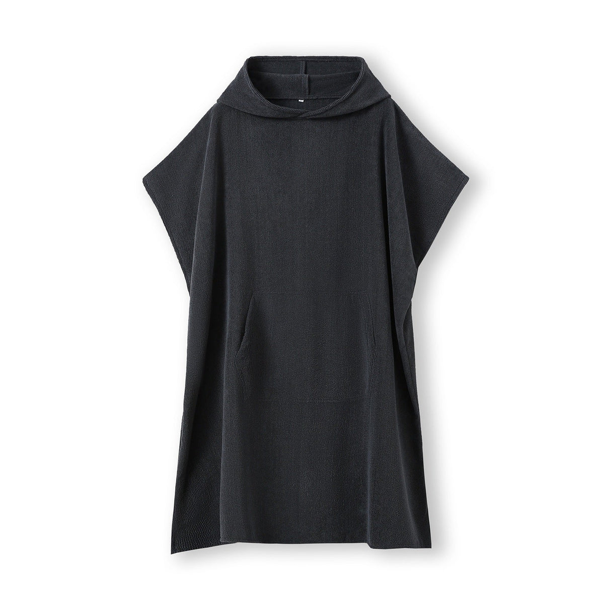 Adult's 300gsm polyester/nylon hooded towel with kangaroo pocket - Charcoal - Front
