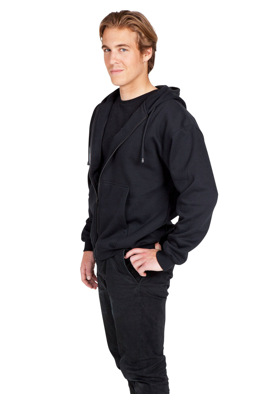Mens Zip Hoodies with Pocket - view