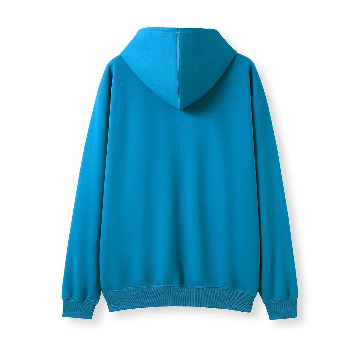 Mens Zip Hoodies with Pocket - Azure - Back