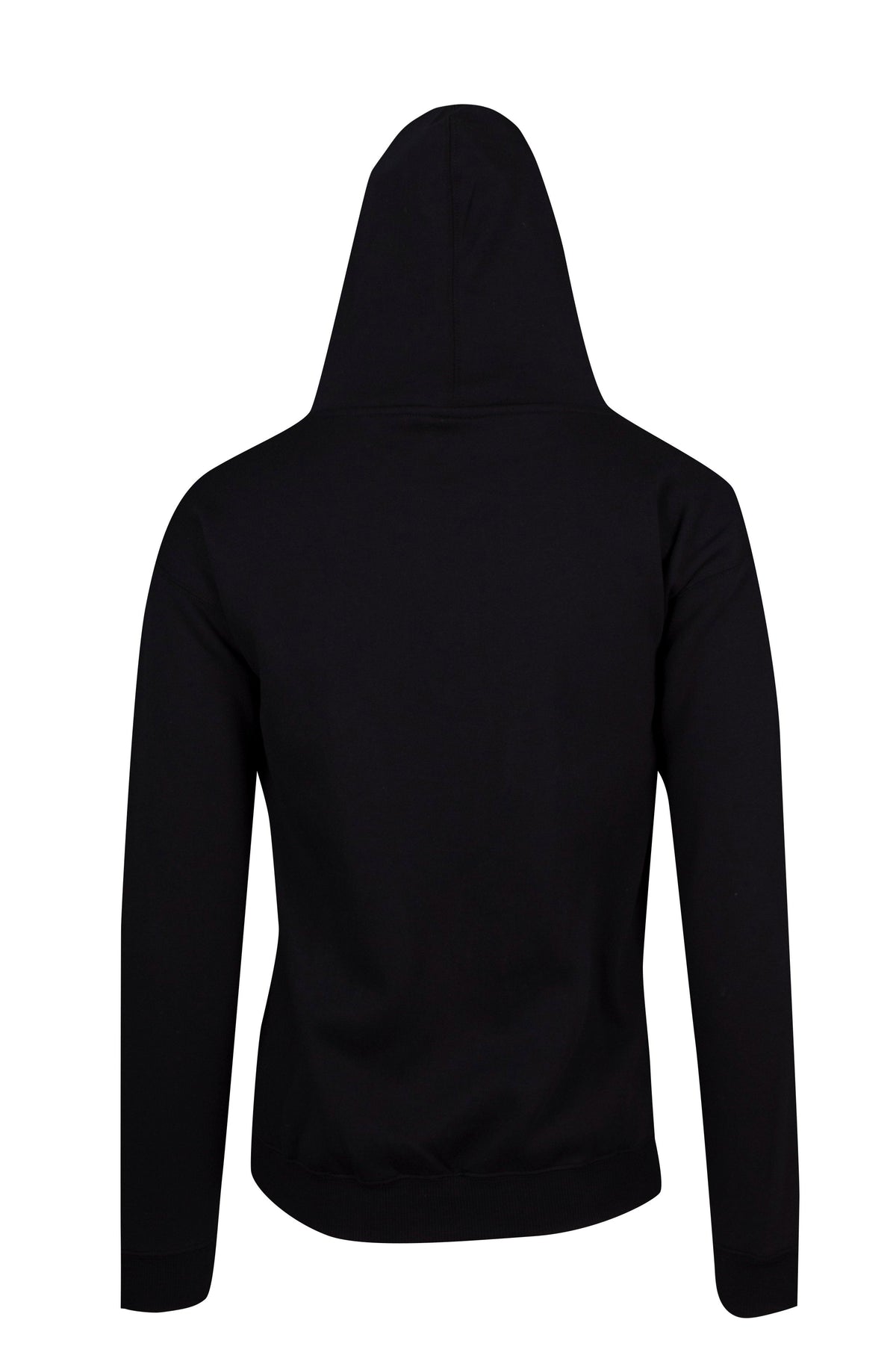 Mens Zip Hoodies with Pocket - Black - Back