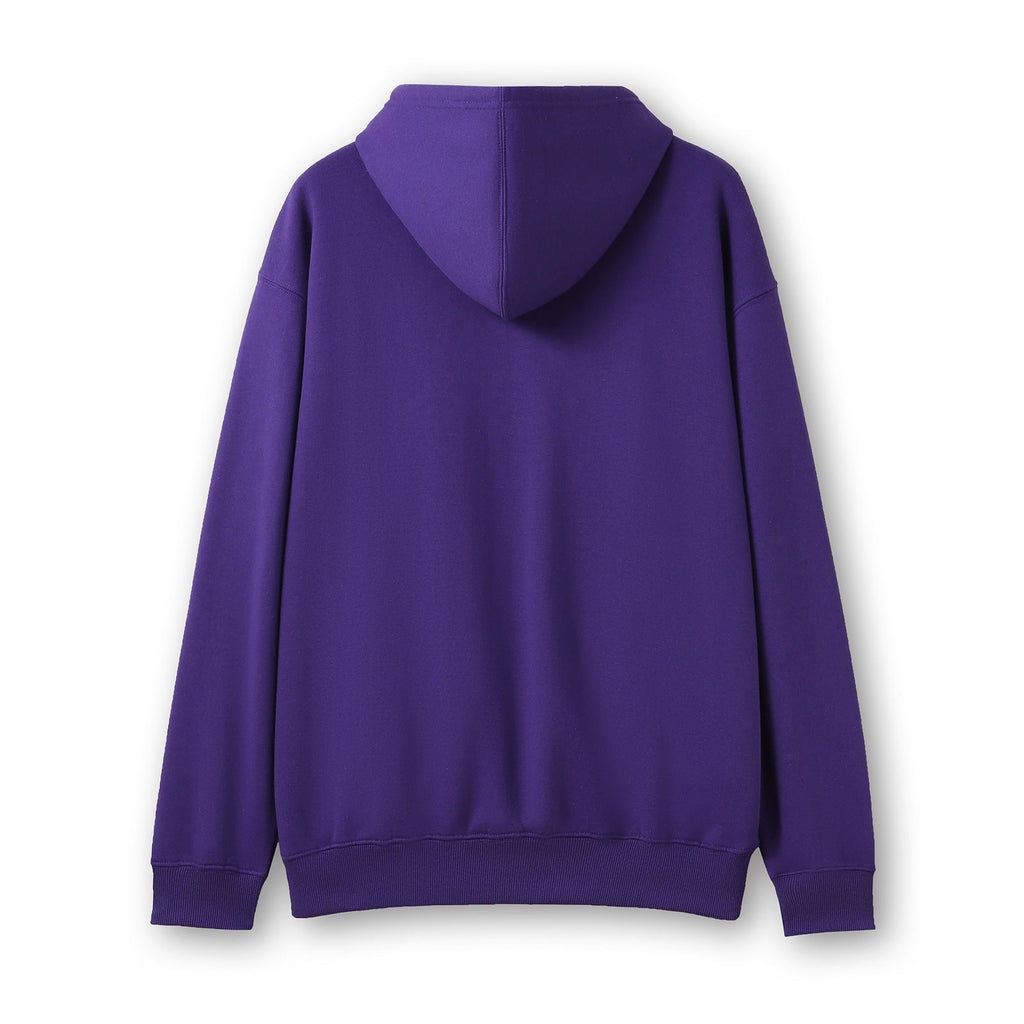 Mens Zip Hoodies with Pocket - Grape - Back