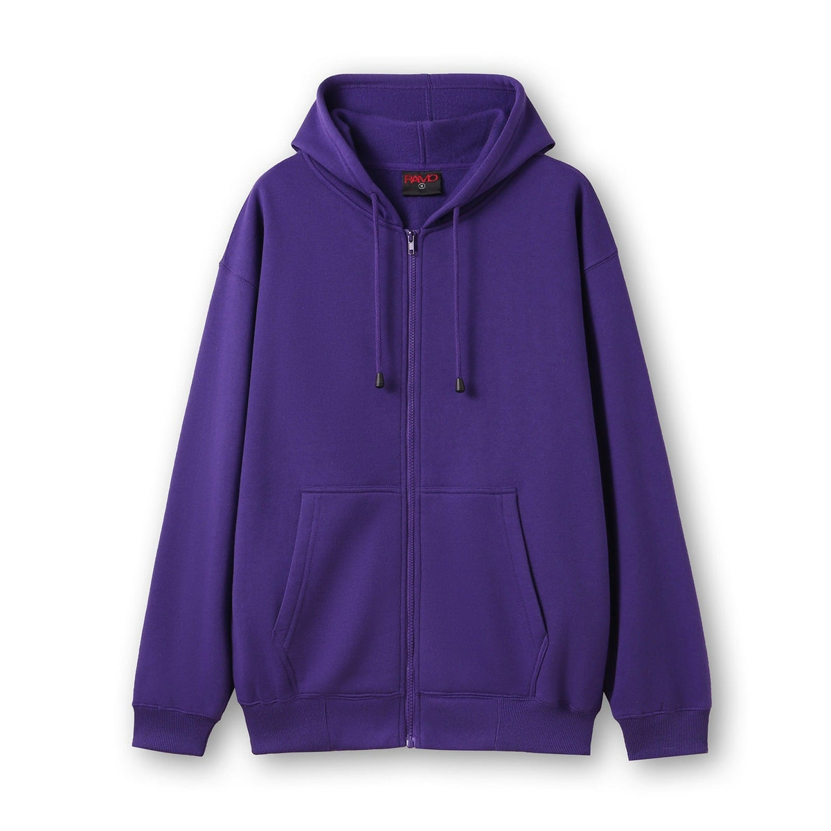 Mens Zip Hoodies with Pocket - Grape - Front