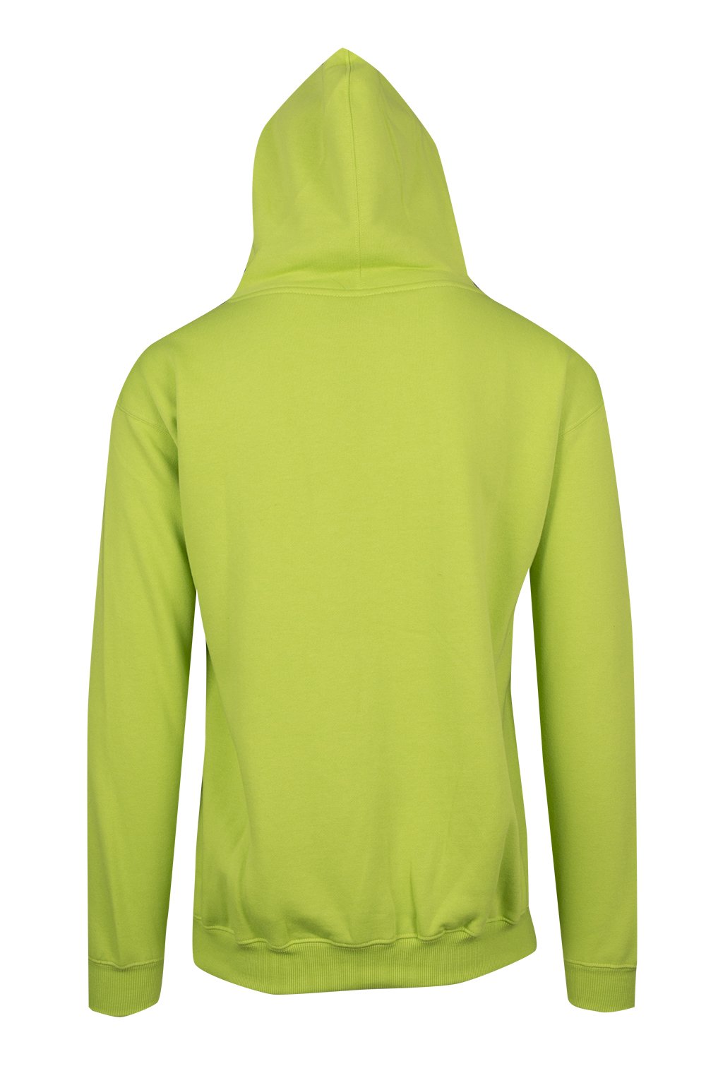 Mens Zip Hoodies with Pocket - Lime - Back