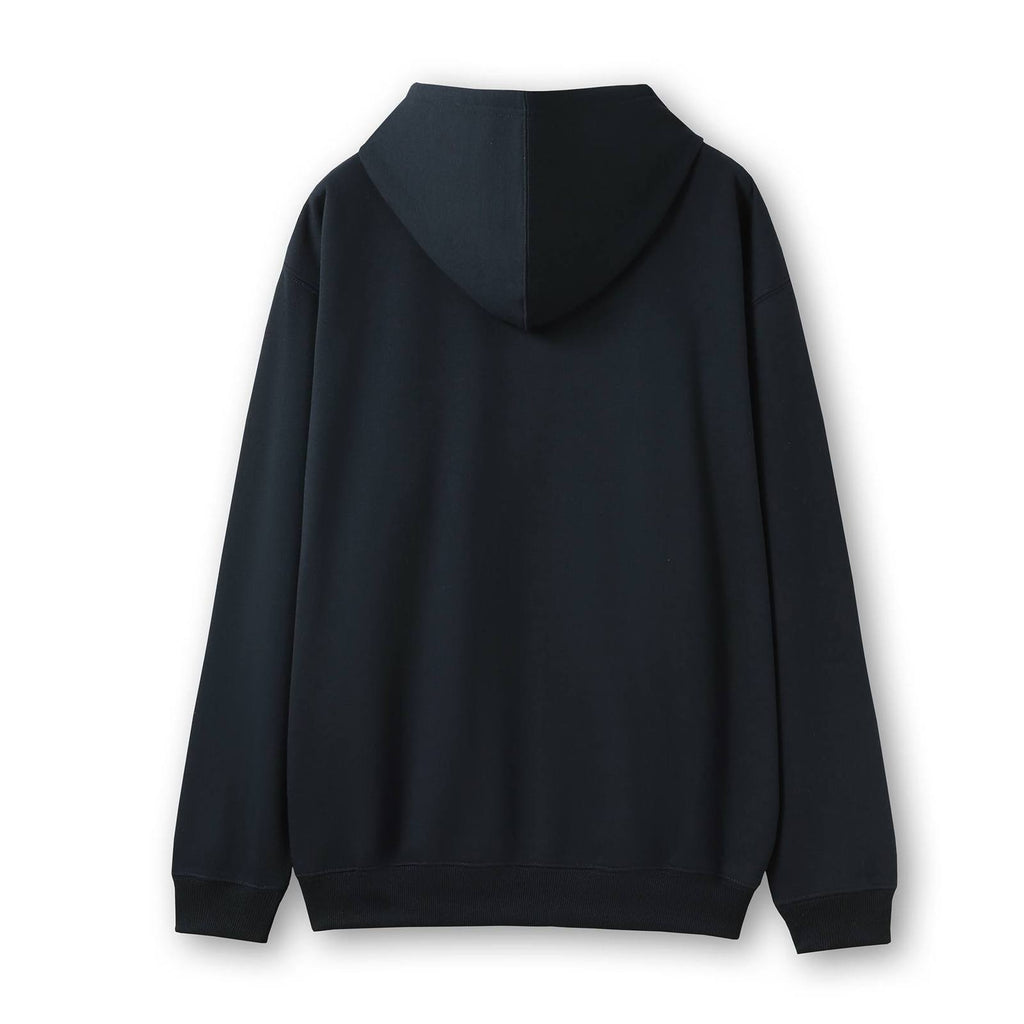 Mens Zip Hoodies with Pocket - Navy Blue - Back